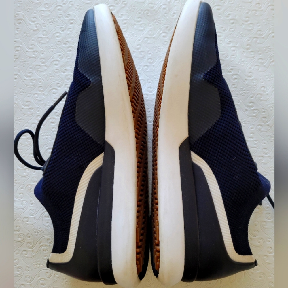 Under Armour Runaway 2.0 Navy White Knit Casual Athletic Daily Sneakers Mens 10